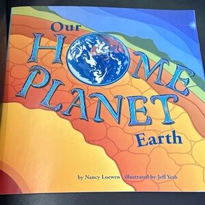 Our Home Planet Earth Illustrated Book - Orange Blue Cover